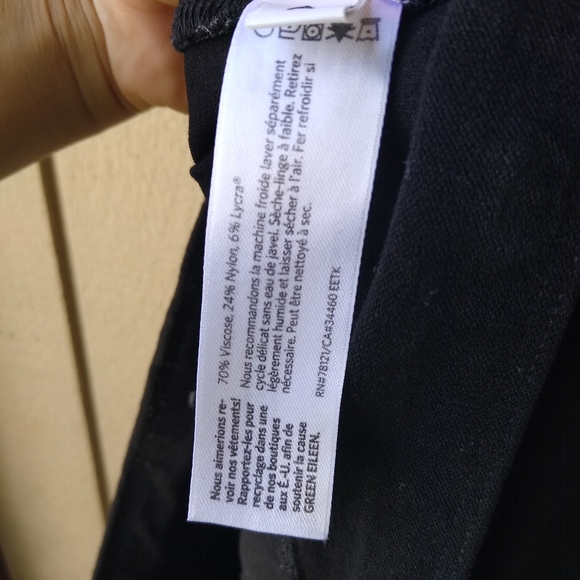 NWOT Eileen Fisher System Viscose Black Comfy Leggings Pants Size XS - Picture 4 of 10